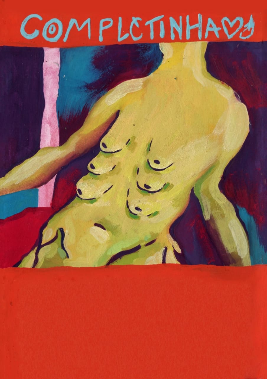 Madu Peruzzo, "Completinha". 2024. Guachê sobre papel. 21cm x 15cm